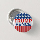 Badge Rond 2,50 Cm Trump - Pence 2016 (Devant & derrière)