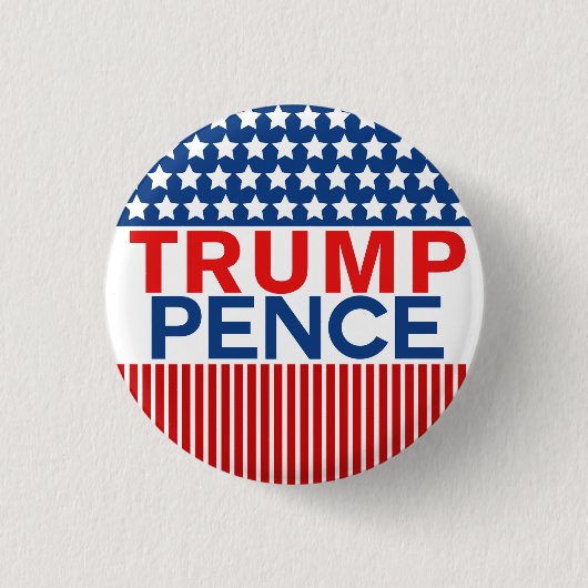 Badge Rond 2,50 Cm Trump - Pence 2016 (Devant)