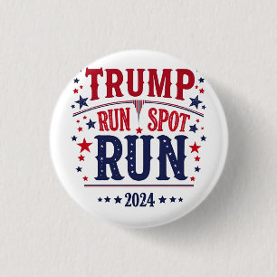 Badge Rond 2,50 Cm Trump Run Spot Run Funny Election Debate
