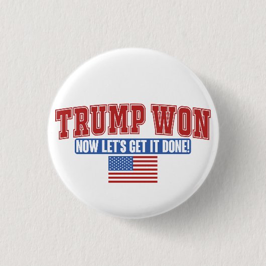 Badge Rond 2,50 Cm Trump Won Now Let Get (Devant)