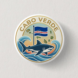 Badge Rond 2,50 Cm Tubarões Azuis - Cabo Verde