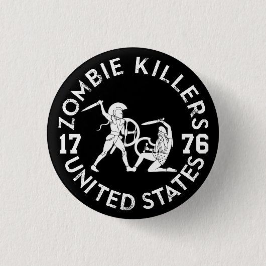 Badge Rond 2,50 Cm Tueurs 1776 de zombi (Devant)