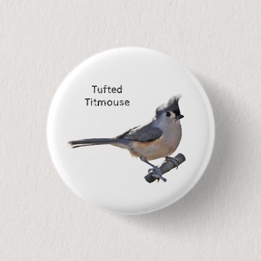 Badge Rond 2,50 Cm Tufted Titmouse (Devant)