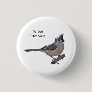 Badge Rond 2,50 Cm Tufted Titmouse