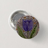 Badge Rond 2,50 Cm Tulipe Violette (Devant & derrière)