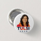 Badge Rond 2,50 Cm Tulsi Gabbard 2020 (Devant & derrière)
