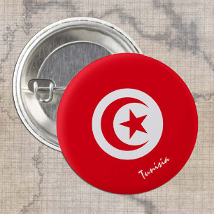 Badge Rond 2,50 Cm Tunisia button, patriotic Tunisian Flag fashion
