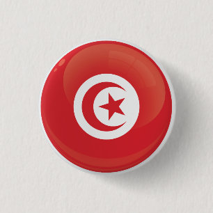 Badge Rond 2,50 Cm Tunisia Round Icon Flag