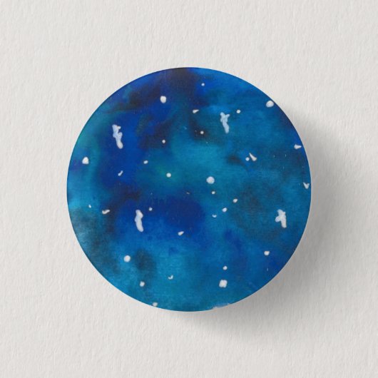 Badge Rond 2,50 Cm Turquoise et bouton de Pinback de galaxie de bleu (Devant)