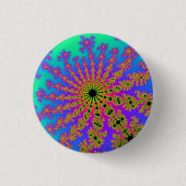 Badge Rond 2,50 Cm Turquoise et rose (Devant)
