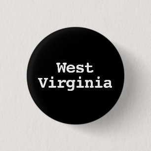 Badge Rond 2,50 Cm Typographie personnalisable de Virginie-Occidental