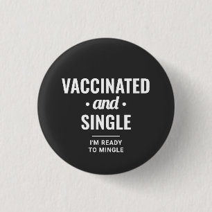 Badge Rond 2,50 Cm Typographie unique et vaccinée