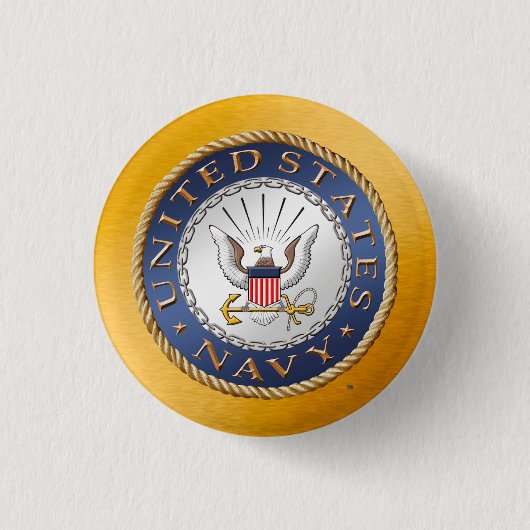 Badge Rond 2,50 Cm U.S. Bouton de marine (Devant)