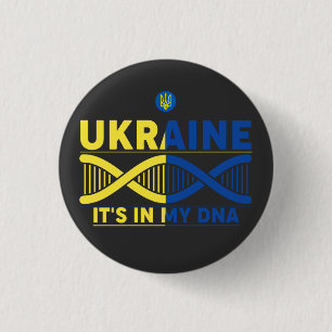 Badge Rond 2,50 Cm Ukraine C'est dans mon Porte - clé de T-shirt ADN