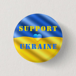 Badge Rond 2,50 Cm Ukraine - Soutien à la liberté - Paix - drapeau uk