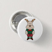Badge Rond 2,50 Cm Un cerf mignon (Devant & derrière)