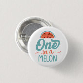 Badge Rond 2,50 Cm Un dans une broche rétro douce Melon (Devant & derrière)
