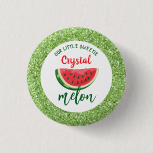 Badge Rond 2,50 Cm Un dans une Parties scintillant Melon Watermelon P
