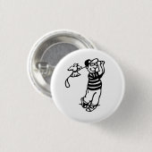 Badge Rond 2,50 Cm Un golfeur en b-w (Devant & derrière)