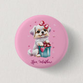 Badge Rond 2,50 Cm Un mignon chiot (Devant)