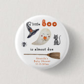 Badge Rond 2,50 Cm Un petit Boo est presque à Baby shower (Devant)