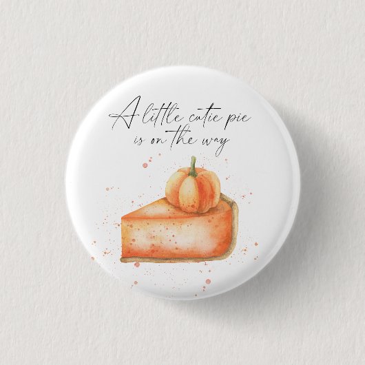 Badge Rond 2,50 Cm "Un petit gâteau est en route" baby shower (Devant)
