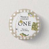 Badge Rond 2,50 Cm Un petit pêcheur fête d'anniversaire (Devant)
