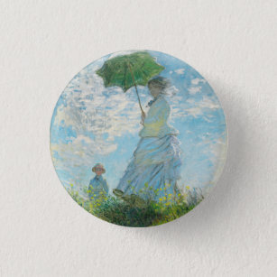 Badge Rond 2,50 Cm Une femme avec un parasol Claude Monet