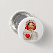 Badge Rond 2,50 Cm Une joyeuse fille de Noël (Devant & derrière)
