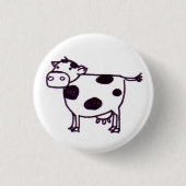 Badge Rond 2,50 Cm Une vache (Devant)