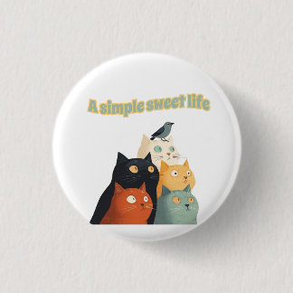 Badge Rond 2,50 Cm Une vie douce et simple