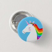 Badge Rond 2,50 Cm Unicorne (Devant & derrière)