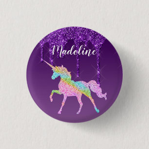 Badge Rond 2,50 Cm Unicorne personnalisée couleur mignonne
