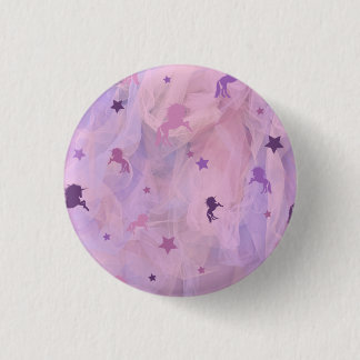 Badge Rond 2,50 Cm unicorne rose et violet et design d'étoiles - fill