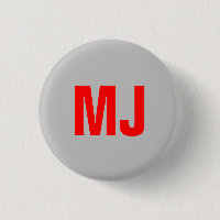 Unique en tendance gris rouge gras monogramme nom