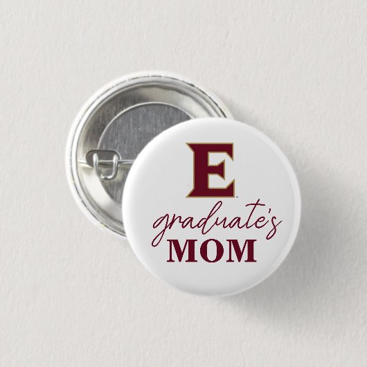 Badge Rond 2,50 Cm Université Elon E | Maman du diplômé (Devant & derrière)
