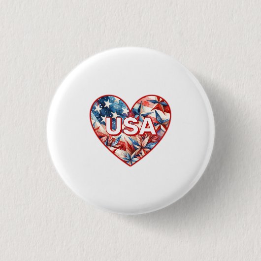 BADGE ROND 2,50 CM USA (Devant)