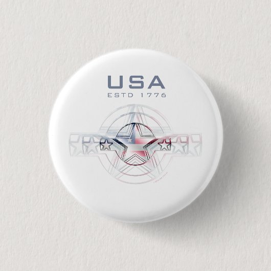 Badge Rond 2,50 Cm USA Estd. 1776 (Devant)