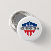 Badge Rond 2,50 Cm USA Independence Day 4 juillet (Devant & derrière)