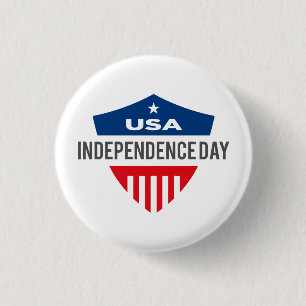 Badge Rond 2,50 Cm USA Independence Day 4 juillet