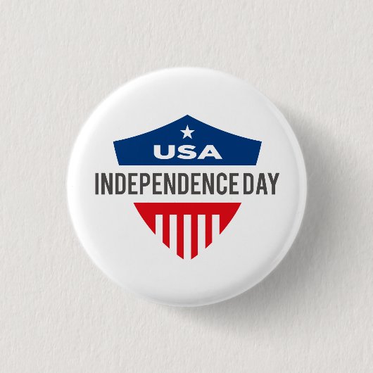 Badge Rond 2,50 Cm USA Independence Day 4 juillet (Devant)