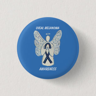 Badge Rond 2,50 Cm Uveal Melanoma Awareness Ribbon Angel Custom Pin