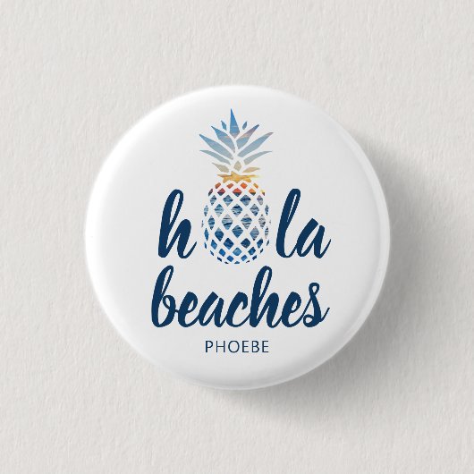 Badge Rond 2,50 Cm Vacances personnalisées d'été au bord de la mer et (Devant)