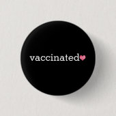 Badge Rond 2,50 Cm Vaccinated Button (Devant)