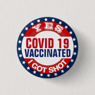 Badge Rond 2,50 Cm Vaccination contre le virus 19