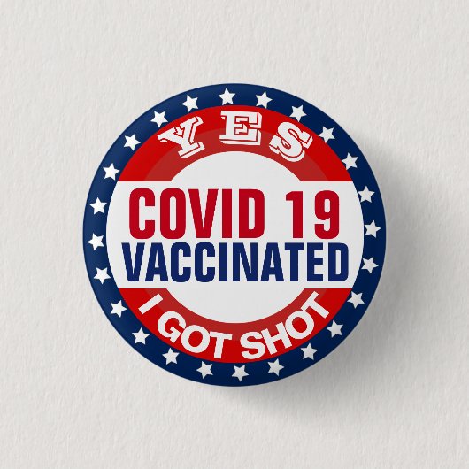 Badge Rond 2,50 Cm Vaccination du virus 19 (Devant)
