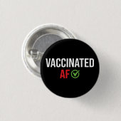 Badge Rond 2,50 Cm Vacciné, Vacciné AF (Devant & derrière)