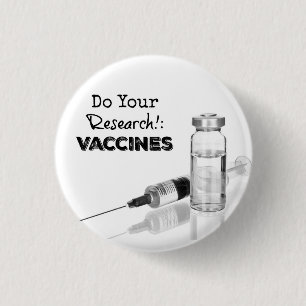 Badge Rond 2,50 Cm Vaccins de recherches