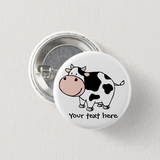 Badge Rond 2,50 Cm Vache (Devant & derrière)