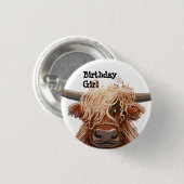 Badge Rond 2,50 Cm Vache des Hautes Terres (Devant & derrière)